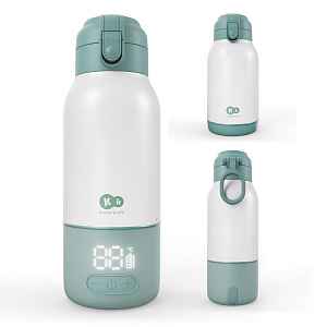 KINDERKRAFT Cestovní ohřívač mléka a termoska 2v1 Gaja Green