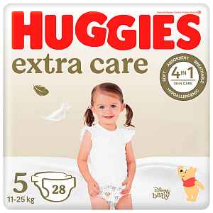 HUGGIES® Pleny jednorázové Extra Care 5 (12-17 kg) 28 ks