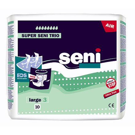 Seni Super Trio Large 10 ks ink. plen. kalh.