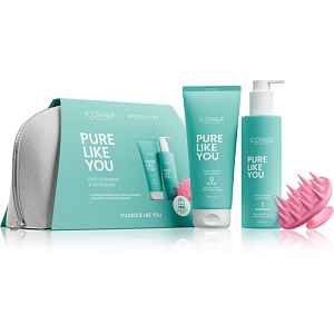 ICONIQUE Professional PURE LIKE YOU Set Shampoo 250 ml Scrub 200 ml BrushArt Massage Brush dárková sada na vlasy a vlasovou pokožku