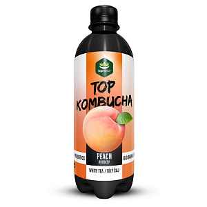 TOPNATUR Top kombucha bílý čaj & broskev 500 ml