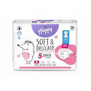 Bella Baby Happy Soft&Delicate 5 Junior 11–18 kg dětské pleny 38 ks