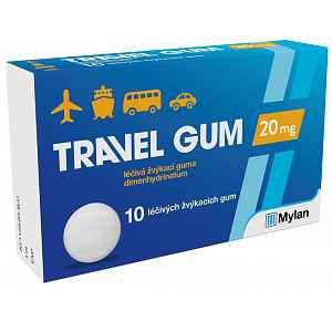 Travel-Gum 20mg por. gum. 10