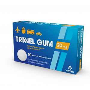 Travel-Gum 20mg por. gum. 10