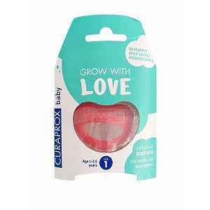 Curaprox Grow With Love 12m+ dudlík - KORÁLOVÝ