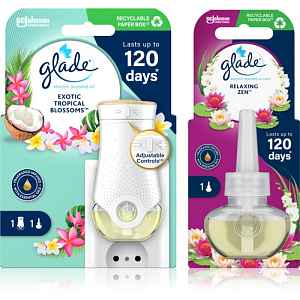 GLADE Electric scented oil Exotic Tropical Blossom + Relaxing Zen výhodné balení 3 ks