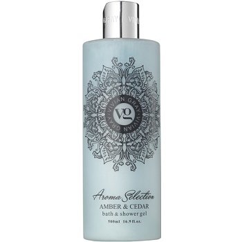 Vivian Gray Aroma Selection Amber & Cedar sprchový a koupelový gel 500 ml