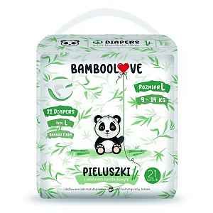 Bamboolove Pleny jednorázové Bambus vel. L 9-14 kg 21 ks