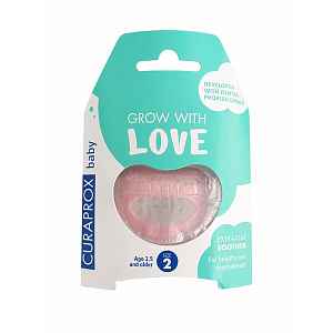 Curaprox Grow With Love 30 m+ dudlík  - RŮŽOVÝ