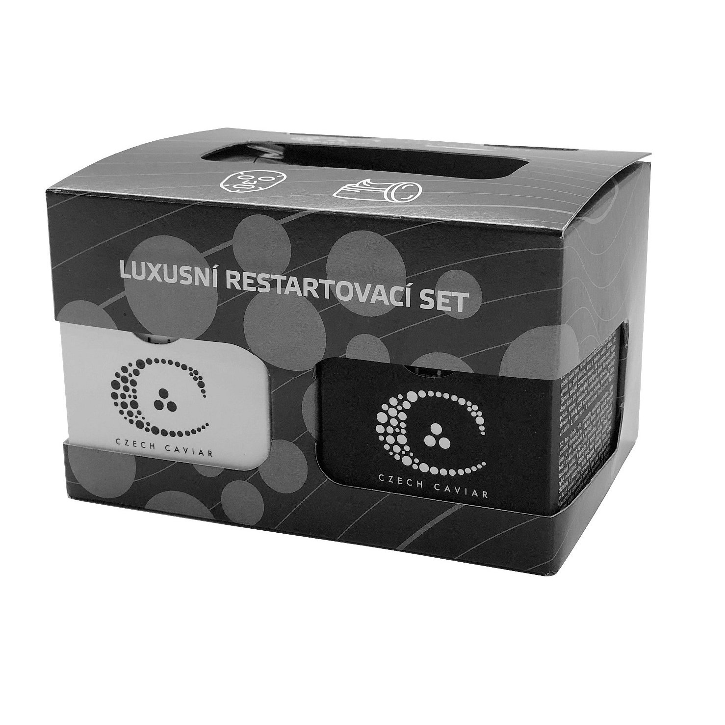 Czech Caviar Luxusní restartovací set denní a noční krém 2x50 ml + kaviárová maska 6 ks