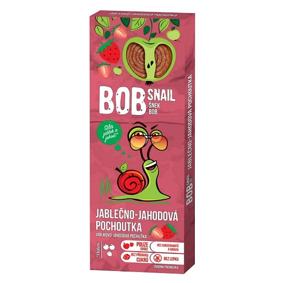 Šnek Bob jablečno-jahodové rolky 30g