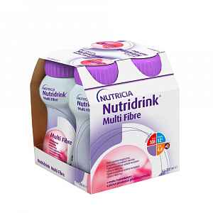 Nutridrink Multi Fibre jahodový por.sol. 4x200ml