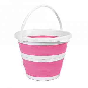 Allnature Skládací kbelík 1 ks růžový