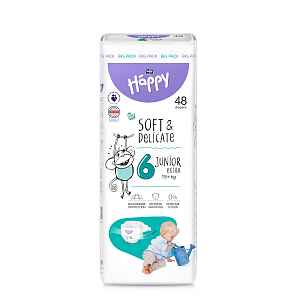 Bella Baby Happy Soft&Delicate 6 Junior Extra 15+ kg dětské pleny 48 kg