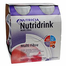 Nutridrink Multi Fibre jahodový por.sol. 4x200ml