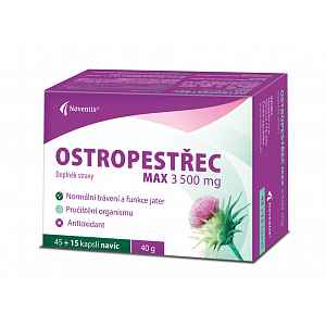 Noventis Ostropestřec Max 3500 mg 45+15 kapslí