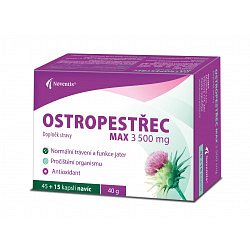 Noventis Ostropestřec Max 3500 mg 45+15 kapslí