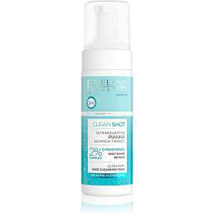 Eveline Cosmetics Clean Shot 2% Panthenol Complex jemná čisticí pěna se zklidňujícím účinkem 150 ml