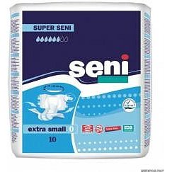 Seni Super Extra Small 10 ks ink. plen. kalh.