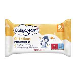 Babydream Vlhčené ubrousky s olejovým tělovým mlékem 80 ks