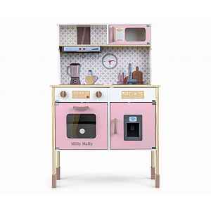 Milly Mally Dětská dřevěná kuchyňka BJORN -růžová