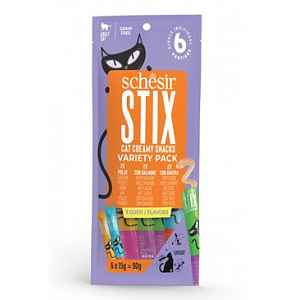 Schesir Cat Pochoutka Stix Liquid Snack Variety 6x15g