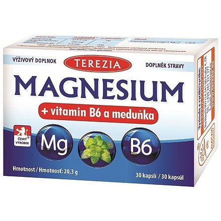 Terezia Magnesium+vitamin B6 a meduňka cps.30