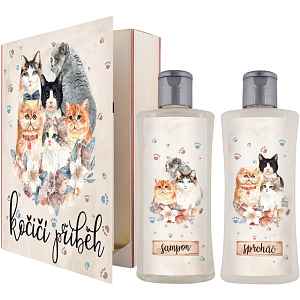 Bohemia Gifts & Cosmetics Kniha Kočičí příběh dárková sada