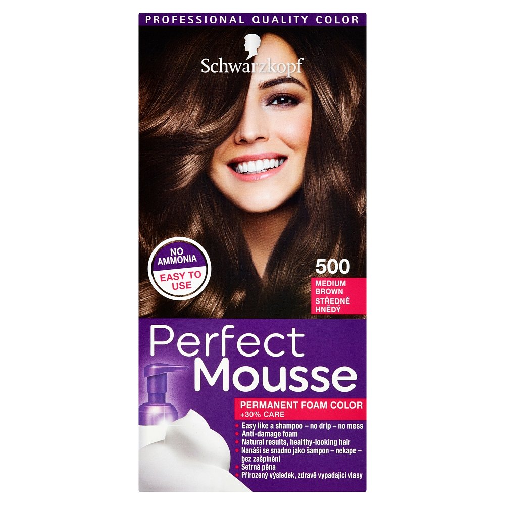 SCHWARZKOPF Perfect Mousse 500 středně hnědý