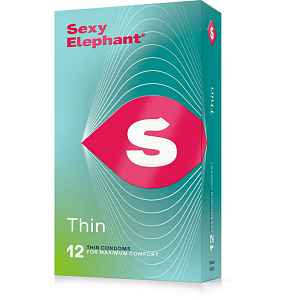 Sexy Elephant Ultra tenké kondomy Thin 12 ks
