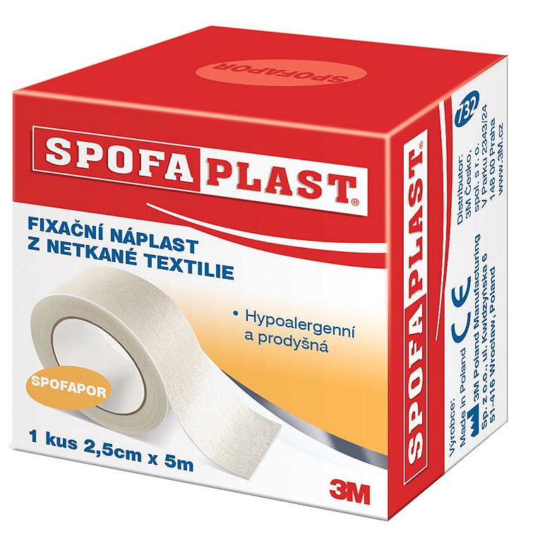 Spofaplast 3M 732 Fixační náplast z netkané textilie