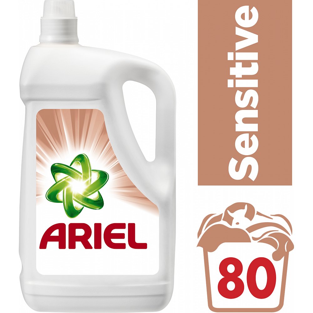 Ariel prací gel Sensitive, 80 praní 4,4 l