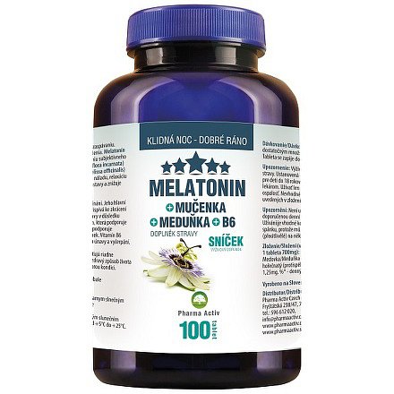 Melatonin Mučenka Meduňka B6 100 tablet