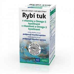 Rybí tuk s vitamíny a Omega-3 kyselinami cps.60