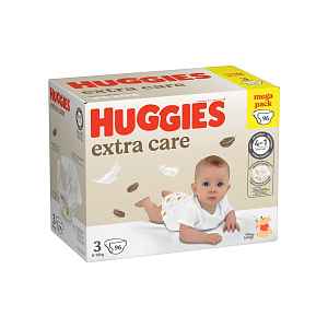 Huggies Extra Care 3 6–10 kg dětské pleny 96 ks box