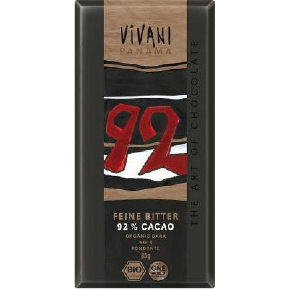 Vivani Edizione Grande hořká čokoláda 92 % Bio 80 g