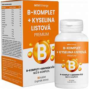 MOVit B-Komplet + Kyselina listová PREMIUM 90 tablet