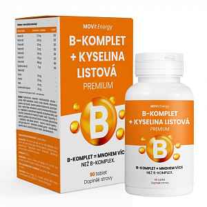 MOVit B-Komplet + Kyselina listová PREMIUM 90 tablet