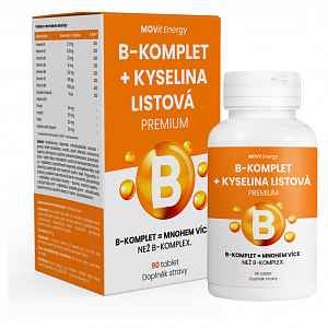 MOVit B-Komplet + Kyselina listová PREMIUM 90 tablet