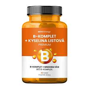 MOVit B-Komplet + Kyselina listová PREMIUM 90 tablet