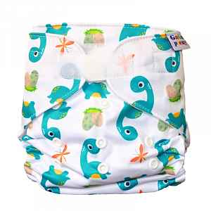 GaGa's pleny Látková plena AIO Zelený dinosaurus na suchý zip