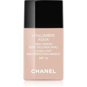Chanel Vitalumière Aqua ultra lehký make-up pro zářivý vzhled pleti odstín 40 Beige  SPF 15 30 ml
