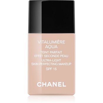 Chanel Vitalumière Aqua ultra lehký make-up pro zářivý vzhled pleti odstín 40 Beige  SPF 15 30 ml