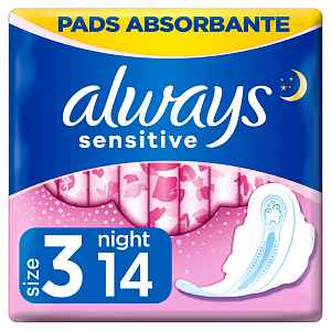 Always vložky Ultra Sensitive Night Duo 14ks