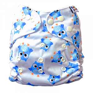 GaGa's pleny Látková plena AIO Sova bílá