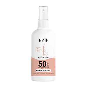 NAIF Ochranný sprej na opalování pro děti a miminka SPF50 100 ml