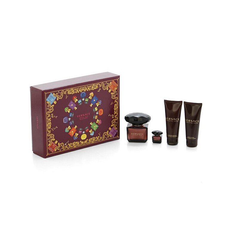 Crystal Noir - EDT + tělové mléko + sprchový gel + EDT  90 ml + 100 ml + 100 ml + 5 ml