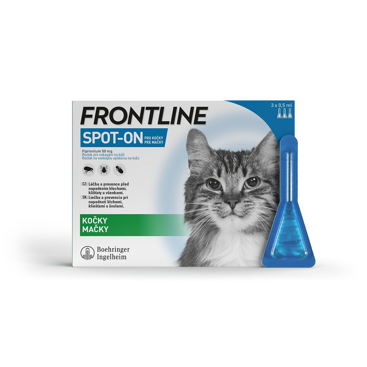 Frontline Spot on Cat 0.5 ml 3 pipety