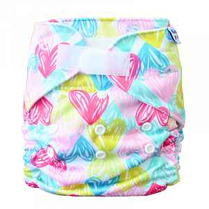 GaGa's pleny Látková plena AIO Srdíčka na suchý zip