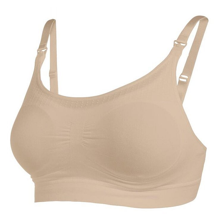 NOPPIES Podprsenka těhotenská na kojení bezešvá XS-S Naturel